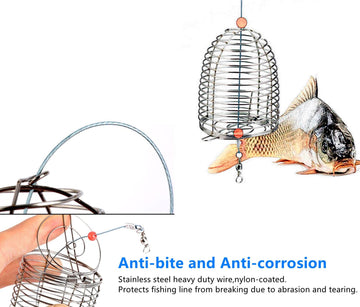 Carp bait cage sizes S, M, L displayed with M size shown