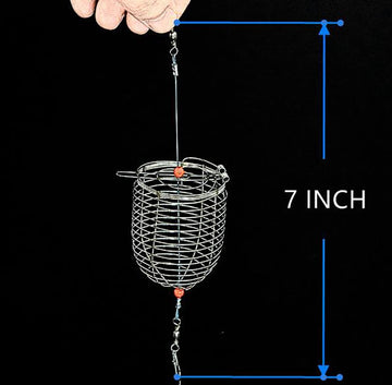 Durable stainless steel bait feeder basket assembled for carp fishing