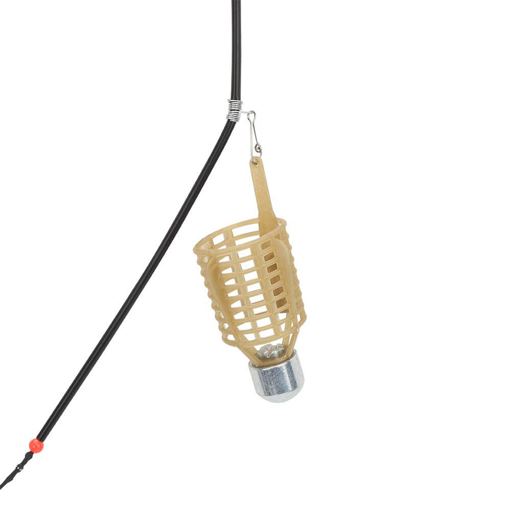 Easy-to-use bait cage with built-in weight for sinking bait quickly