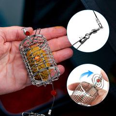 Cylindrical bait cage 3x4 cm stainless steel