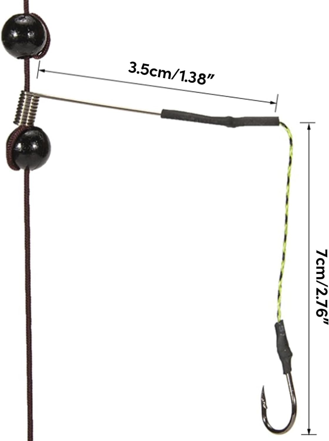 Inline method tackle with baits and rigs