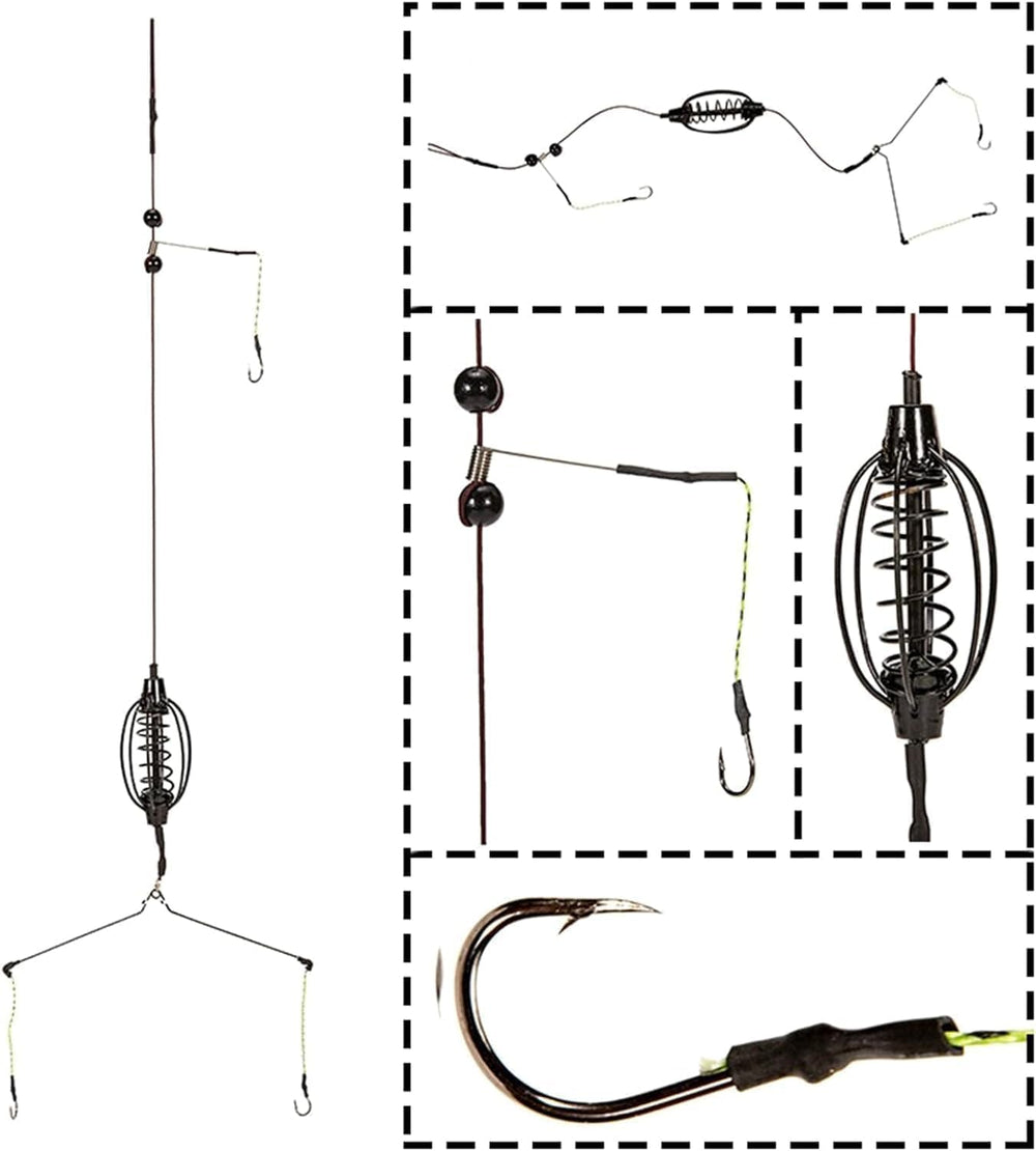All-in-one carp feeder cage kit components