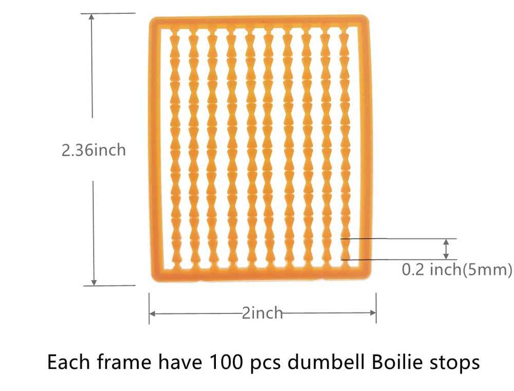 Close-up of orange Boilie Stops showing the design