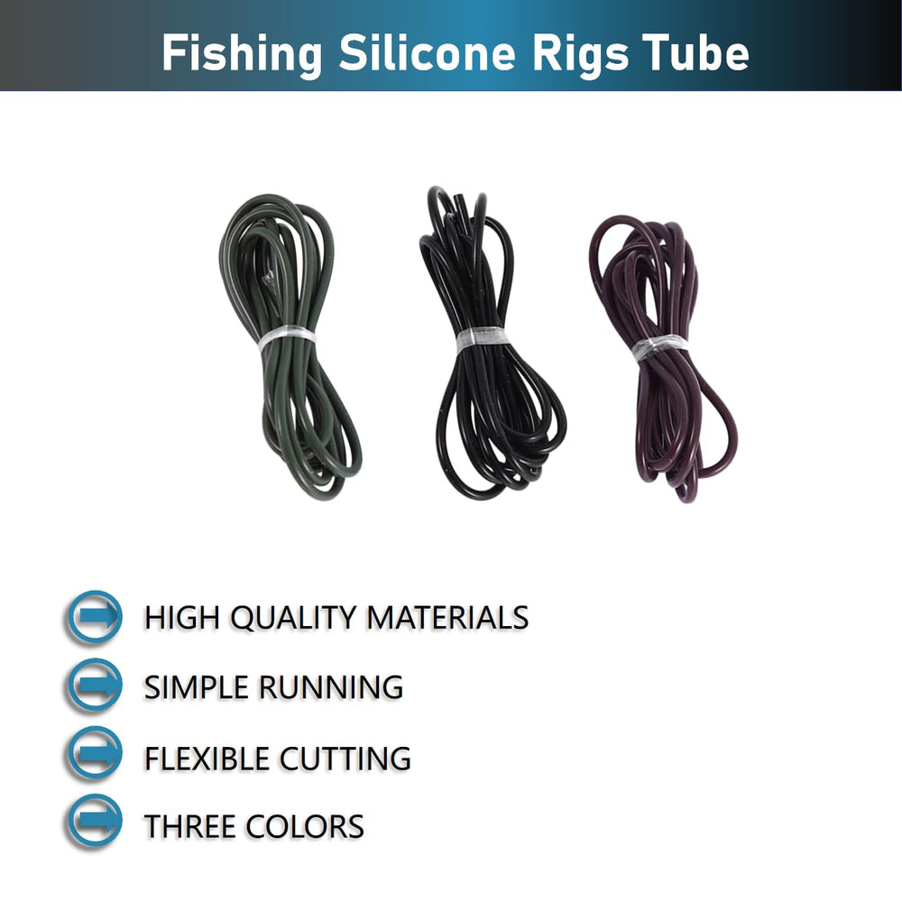 Brown silicone rigs tube for carp hair rigs, 1m length