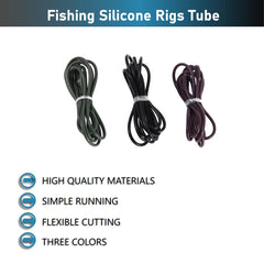 Brown silicone rigs tube for carp hair rigs, 1m length
