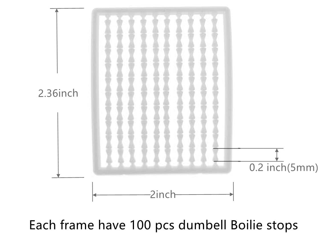 Multi-color Boilie Stops including orange, black and white