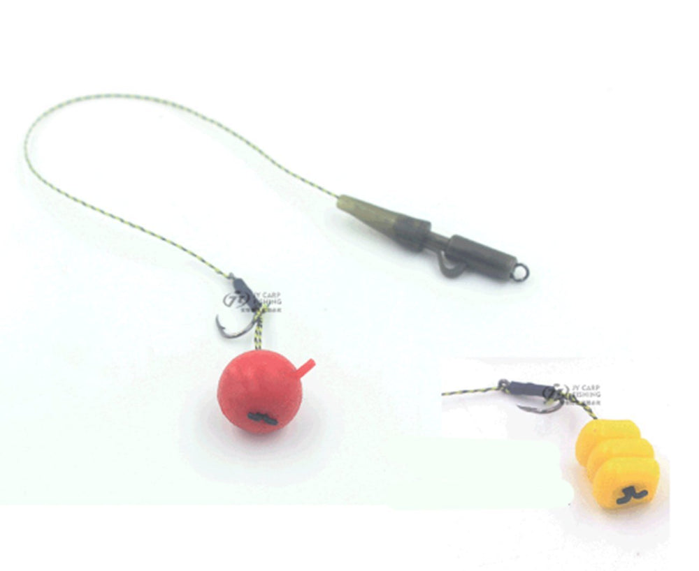 Boilie stopper fitting snugly onto boilie curve