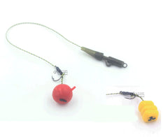 Boilie stopper fitting snugly onto boilie curve