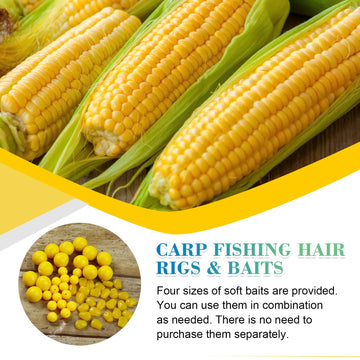 Four hook sizes included for carp rigs