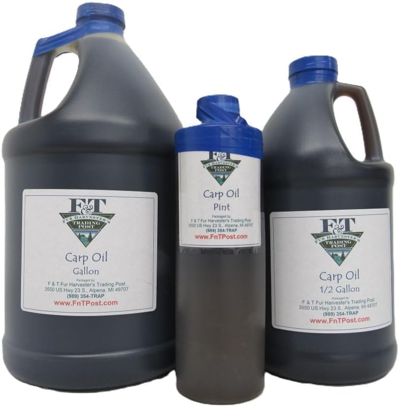 Carp Oil loud-thick fish-oil lure-scent half gallon boosts attraction and stay-put effectiveness on lures.