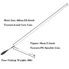 Carp rigs braided line 57cm 15-30lb test