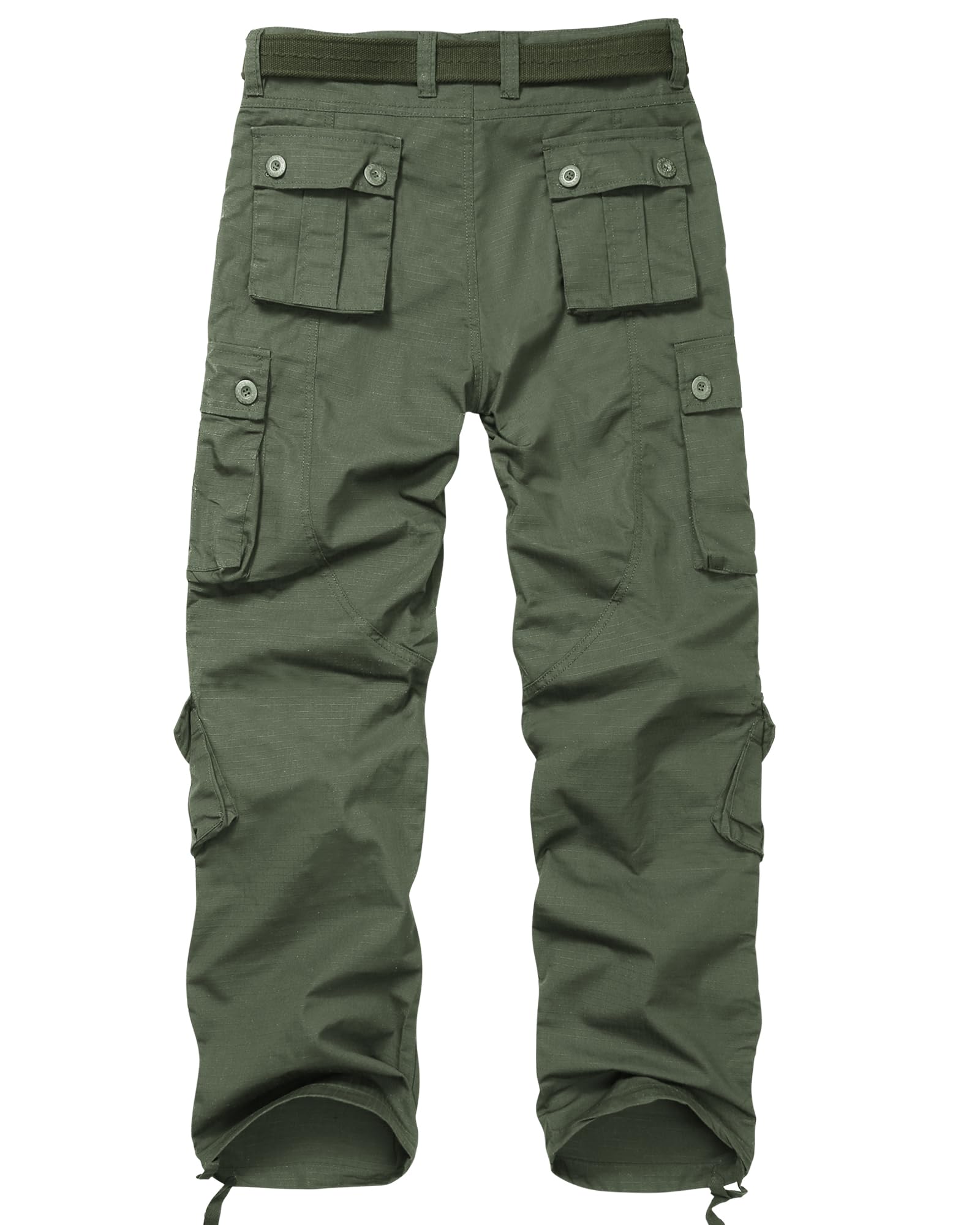 CARPANT Army Green Tactical Cargo Pants eight-pocket layout for outdoor gear