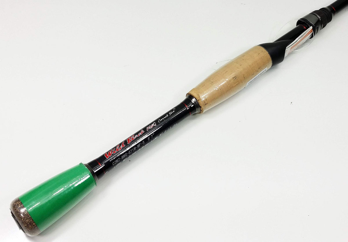 Carrot Stix Wild Wild Black 6 ft 7 in rod with Micro Wave guides enhances casting control.