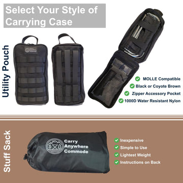 Carry Anywhere Commode supports up to 250 pounds for versatile family use.