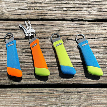 Carson floating keychain Orange/Blue bright color for quick spotting on the water