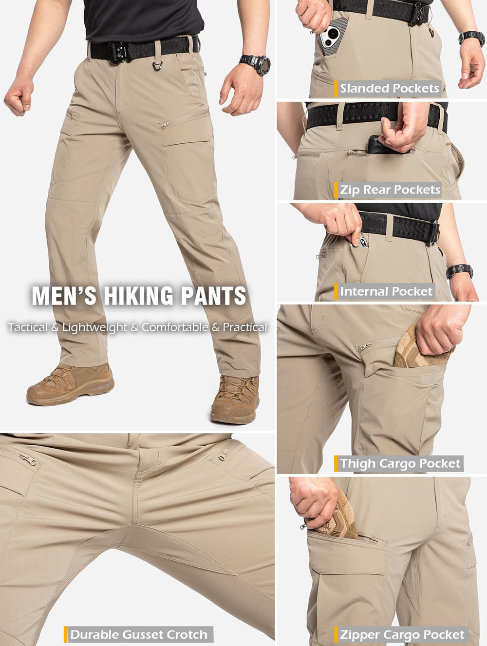 CARWORNIC 9-pocket design securely holds essentials for outdoor missions
