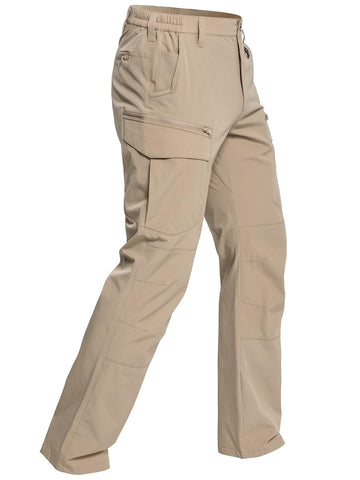 CARWORNIC men's lightweight hiking pants front view showing flexible fabric for outdoor movement