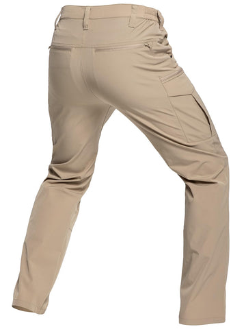 CARWORNIC men's lightweight hiking pants rear pocket demonstrating secure storage for valuables