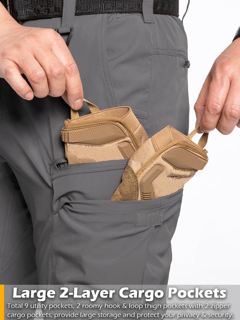 CARWORNIC pants fabric stretch highlights flexible movement for hiking and climbing