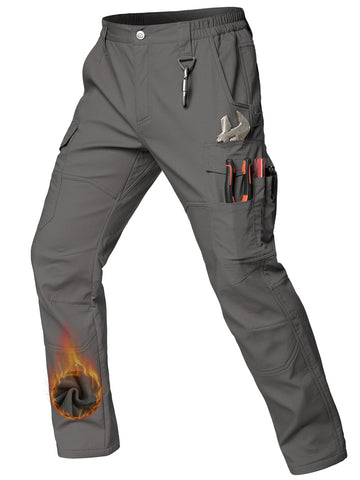 CarWornic men's ripstop fleece-lined pants fabric detail highlights durability and flexible movement for work