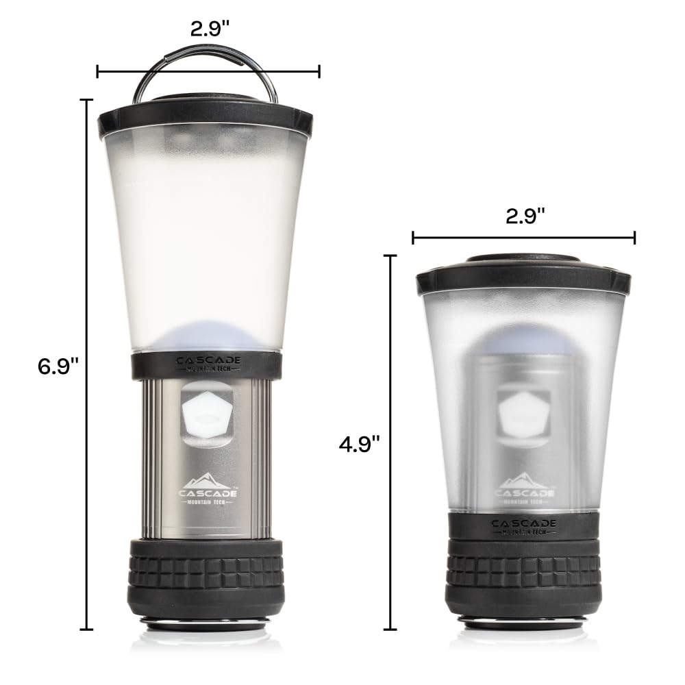 Cascade Mountain Tech lantern hanging clip ready for hands-free use.