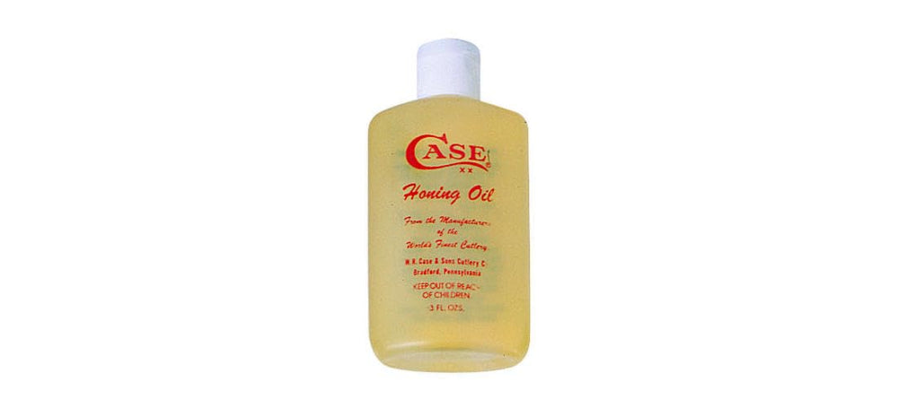 Case 910 honing oil in use for smooth sharpening on Case knives