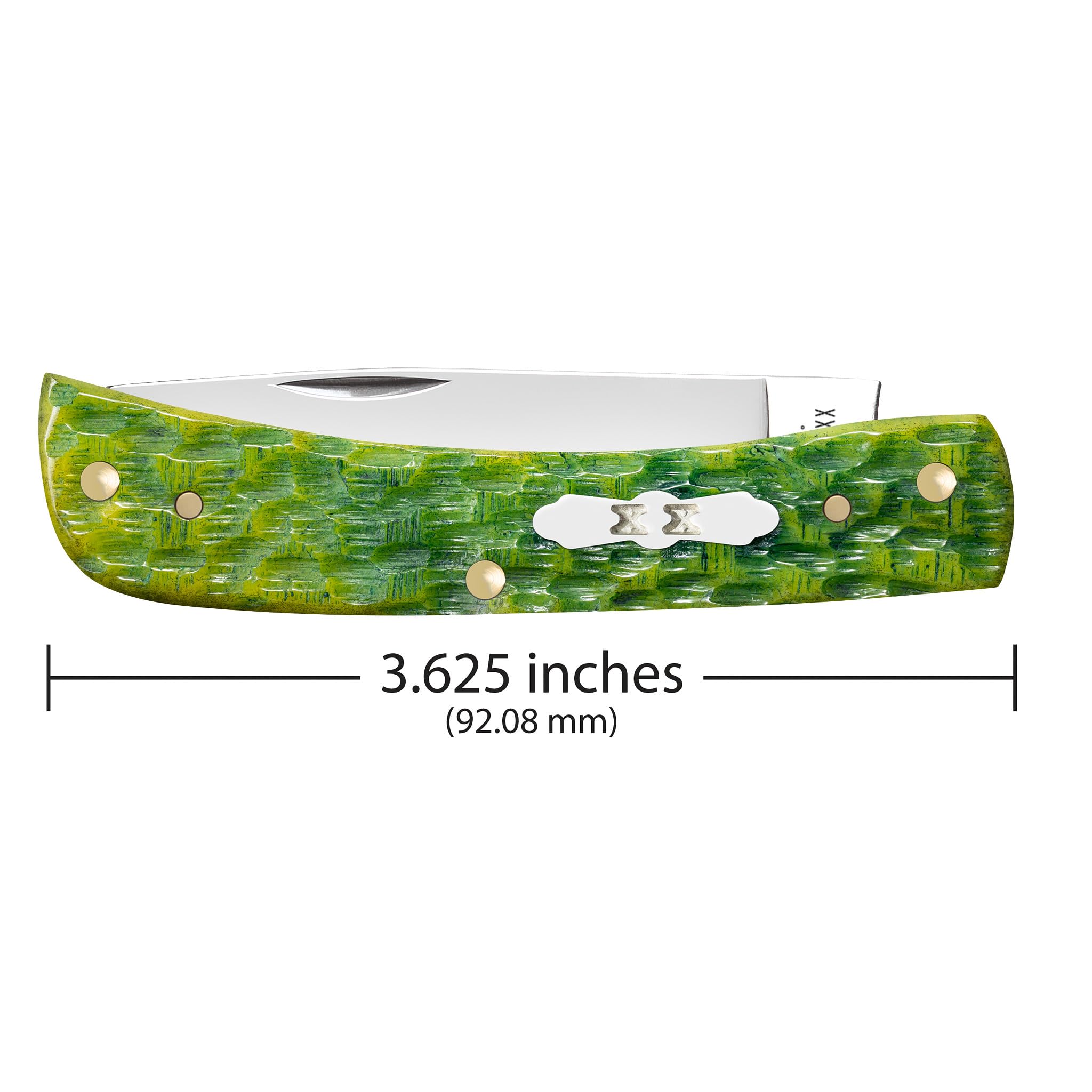 Close-up of the skinner blade on the Case XX SOD BUSTER JR for precise slicing tasks.