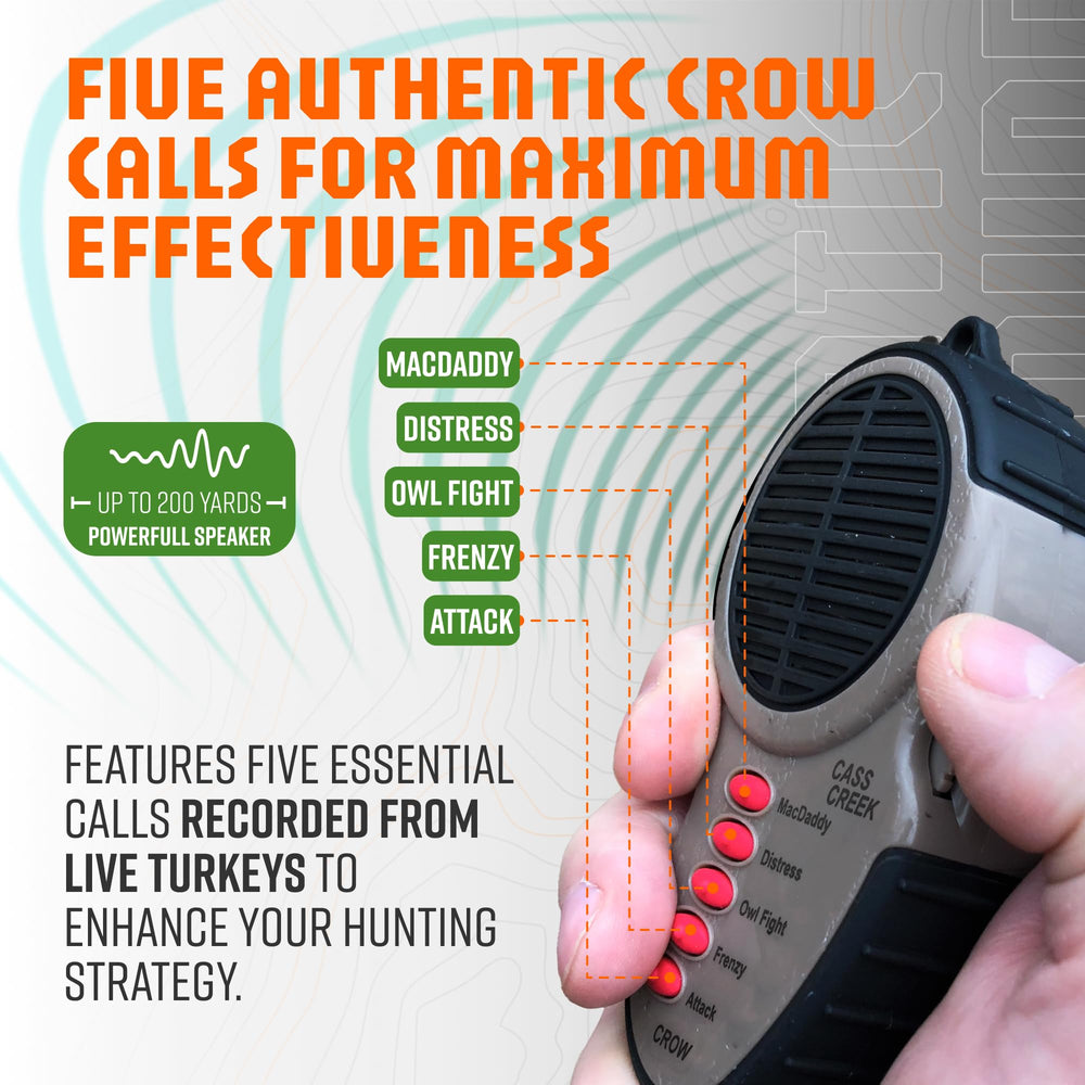 Cass Creek CC-065 five digital crow calls offer versatile signaling options