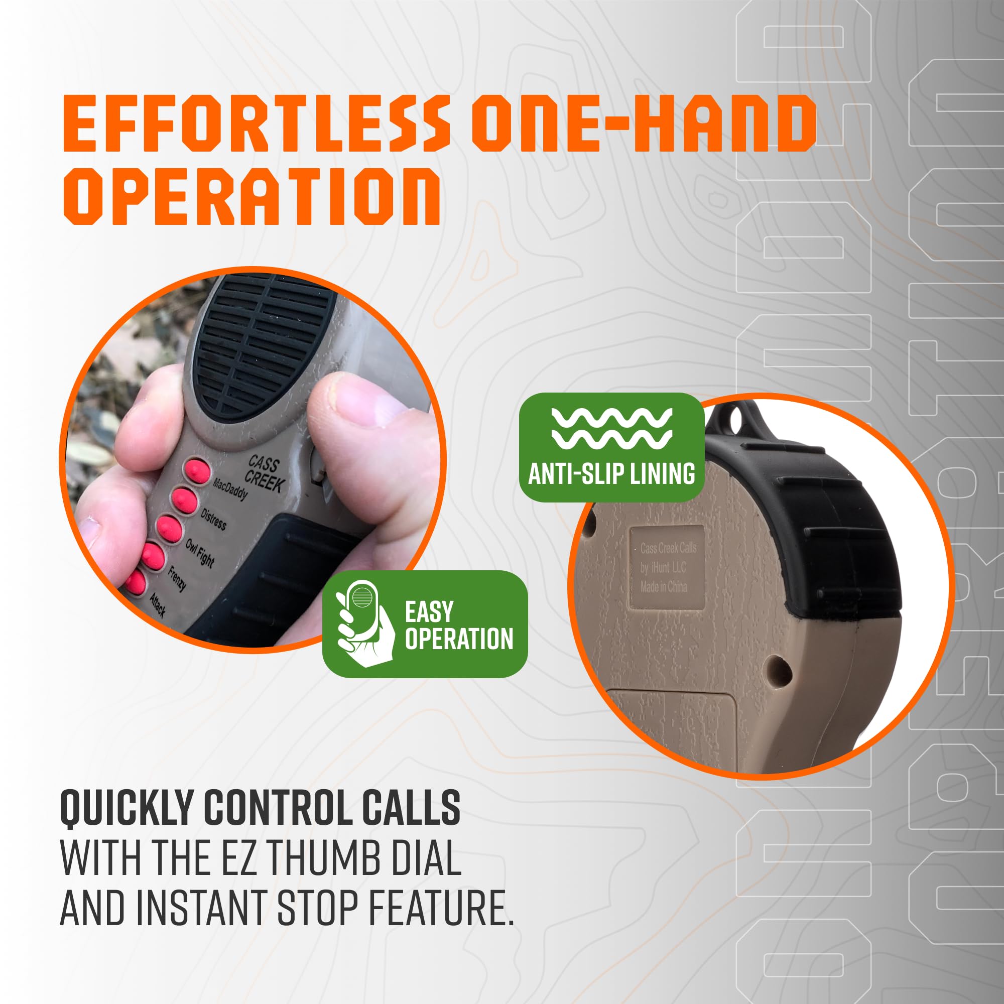Cass Creek CC-065 one-hand operation supports quick field signaling