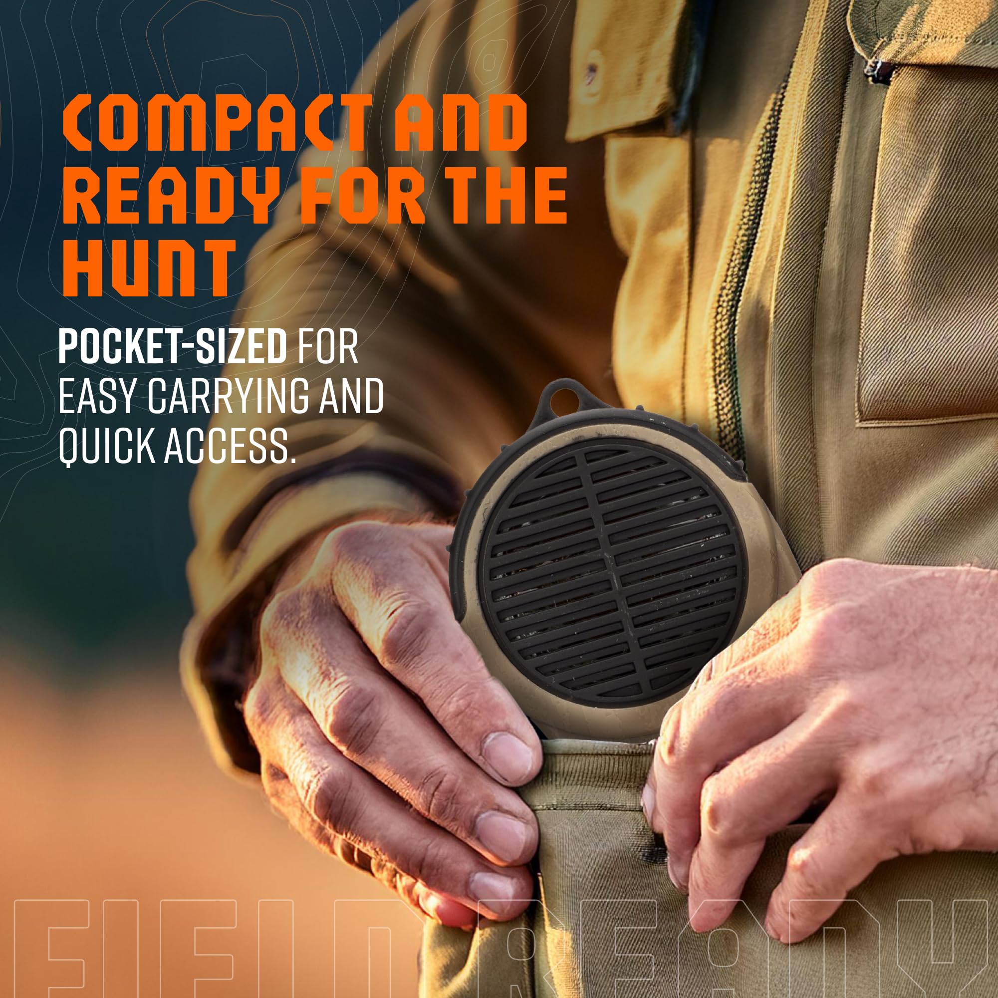 Cass Creek CC-065 pocket-size crow call fits easily in a pack