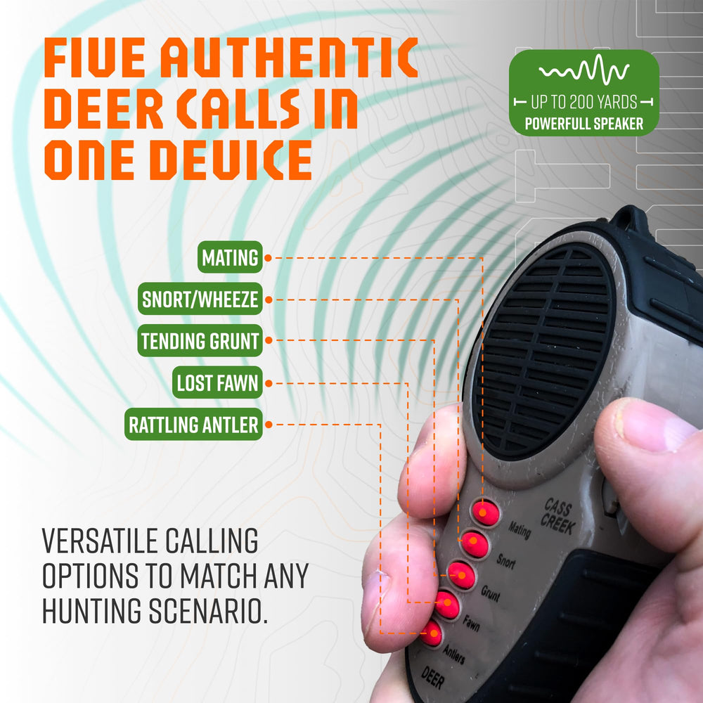 Cass Creek Ergo Deer Call CC983 authentic digital deer sounds for realistic calls.