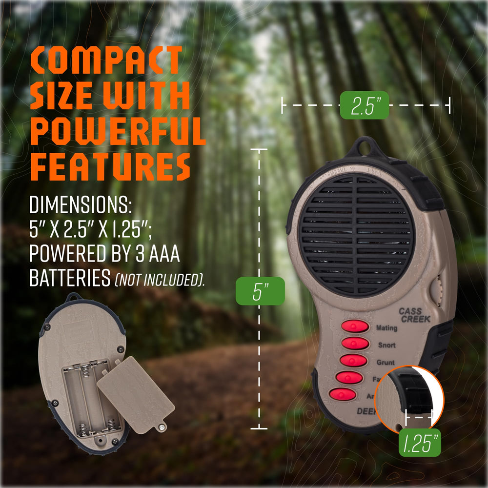 Cass Creek Ergo Deer Call CC983 instant interrupt stops calls immediately.