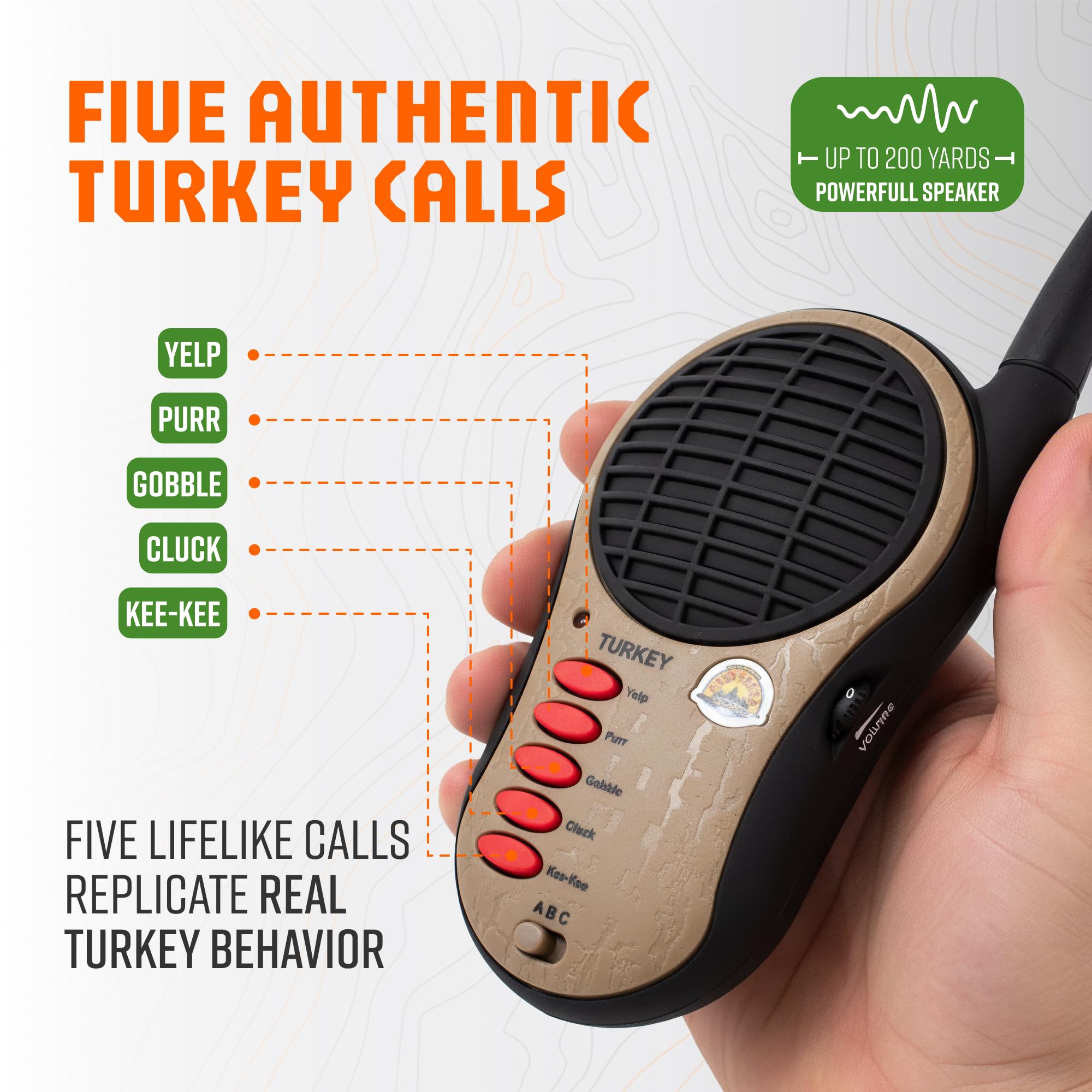 Cass Creek Nomad yelp vocal demonstrating realistic turkey communication.