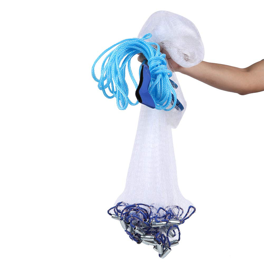 8ft radius cast net side view