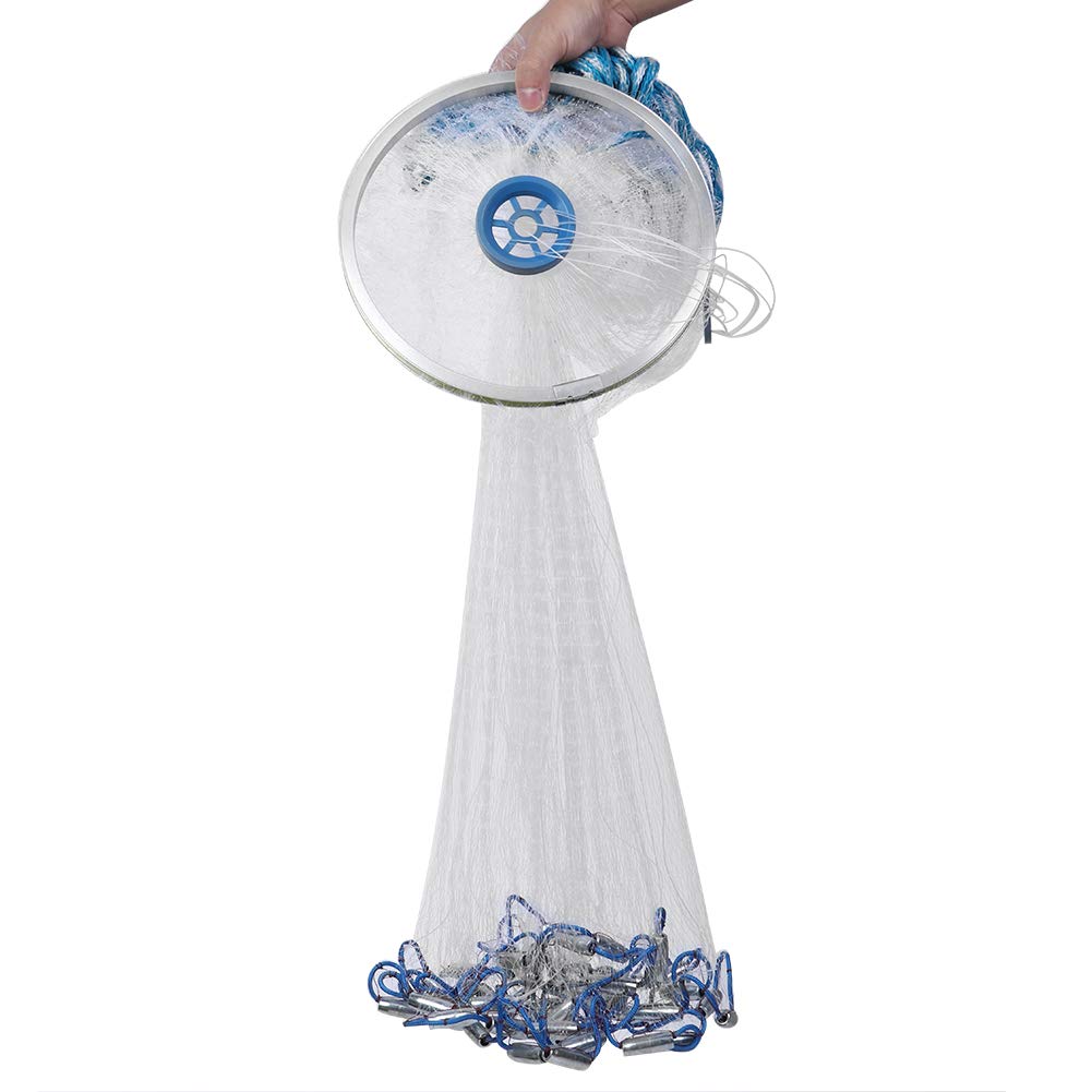 Portable nylon cast net for fishing