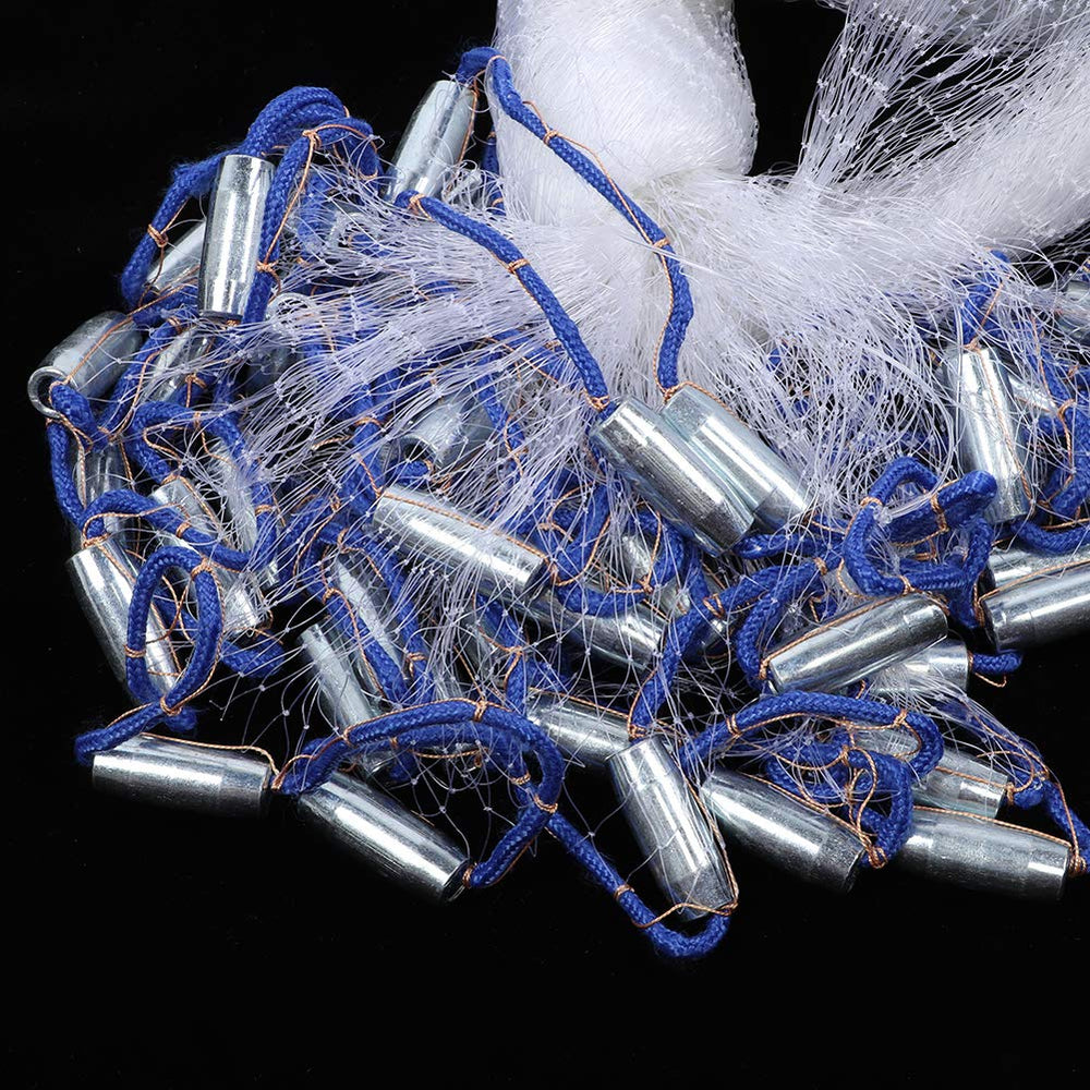 Galvanized iron weights on cast net