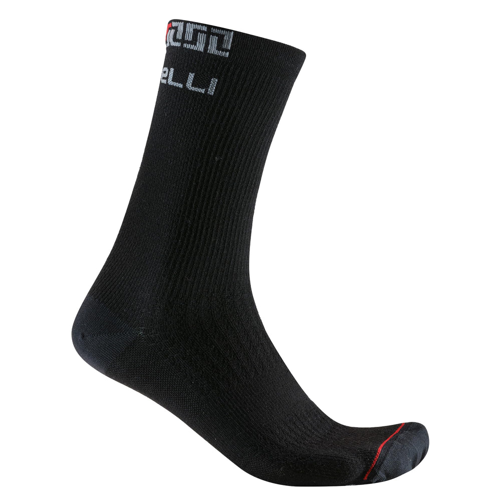 Castelli Bandito Merino 18 sock front view, breathable cycling comfort