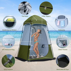 Castle Unicorn camping shower tent assembly with sturdy 16mm poles in minutes