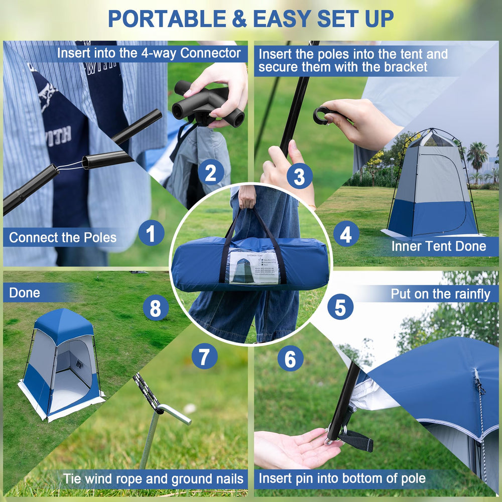 Castle Unicorn portable carry bag simplifies transport of the shower tent