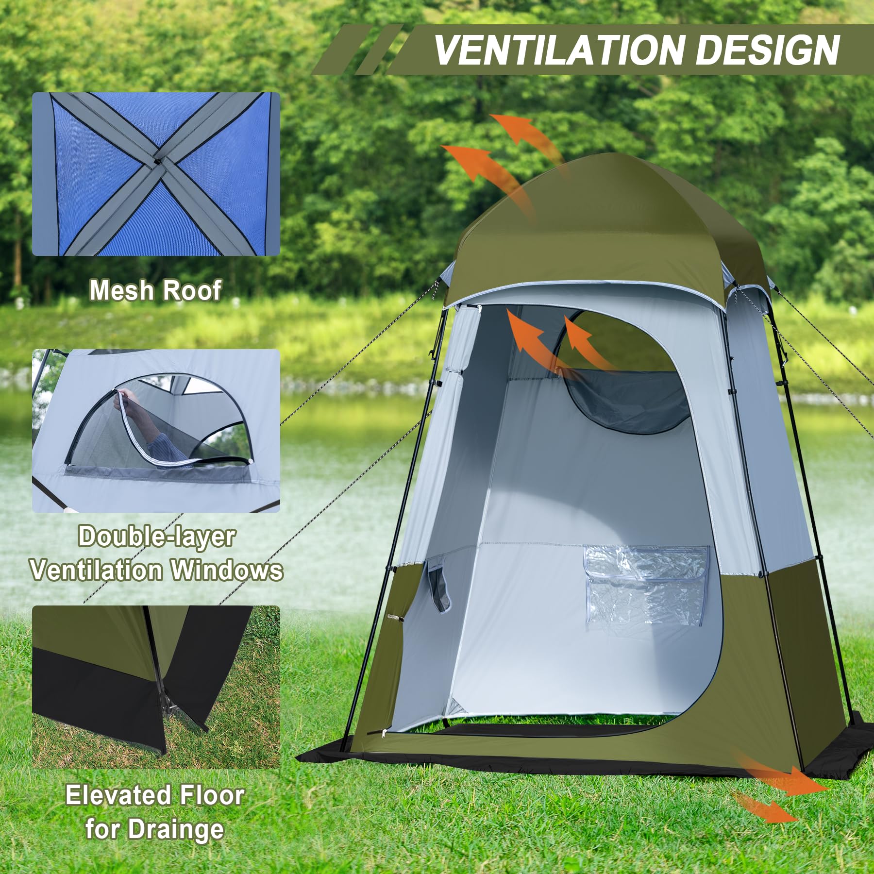 Castle Unicorn tent double-layer mesh windows improve airflow during use