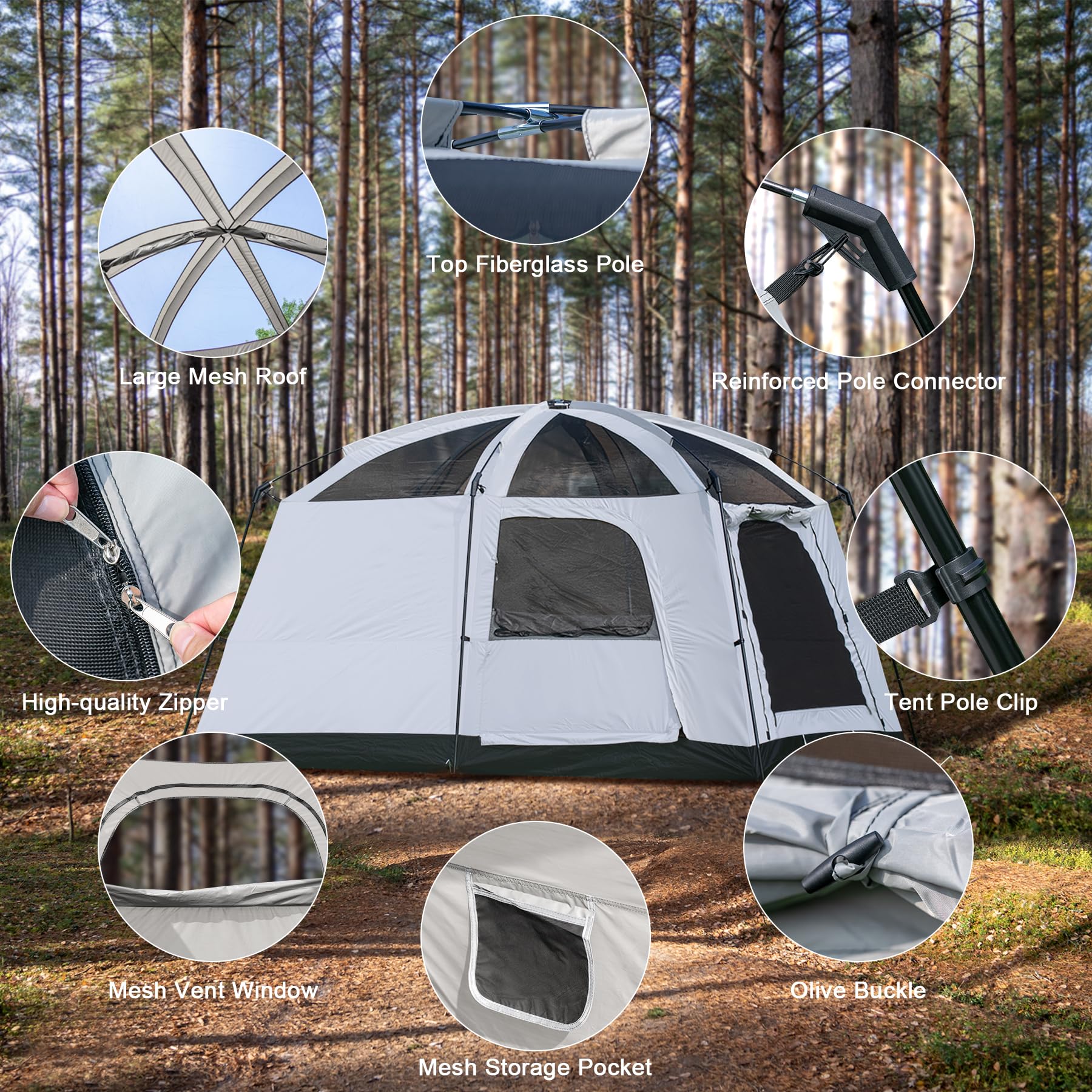 Castle Unicorn rainfly coverage demonstrating weather-ready waterproof design.