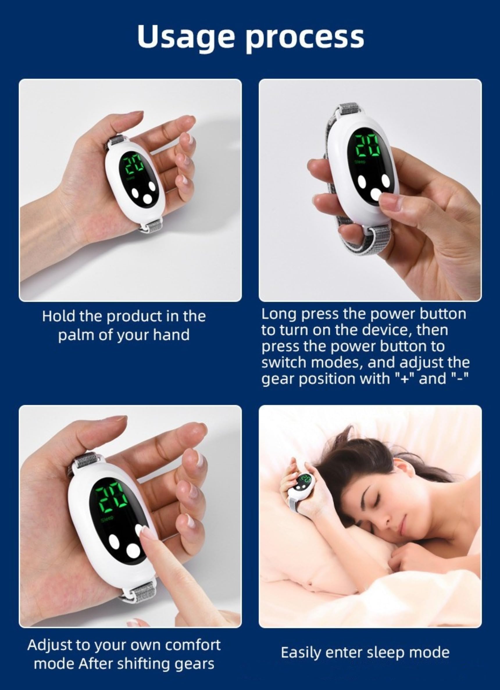 Castrap Sleep Aid Device auto-shutoff supports safe, short sessions.