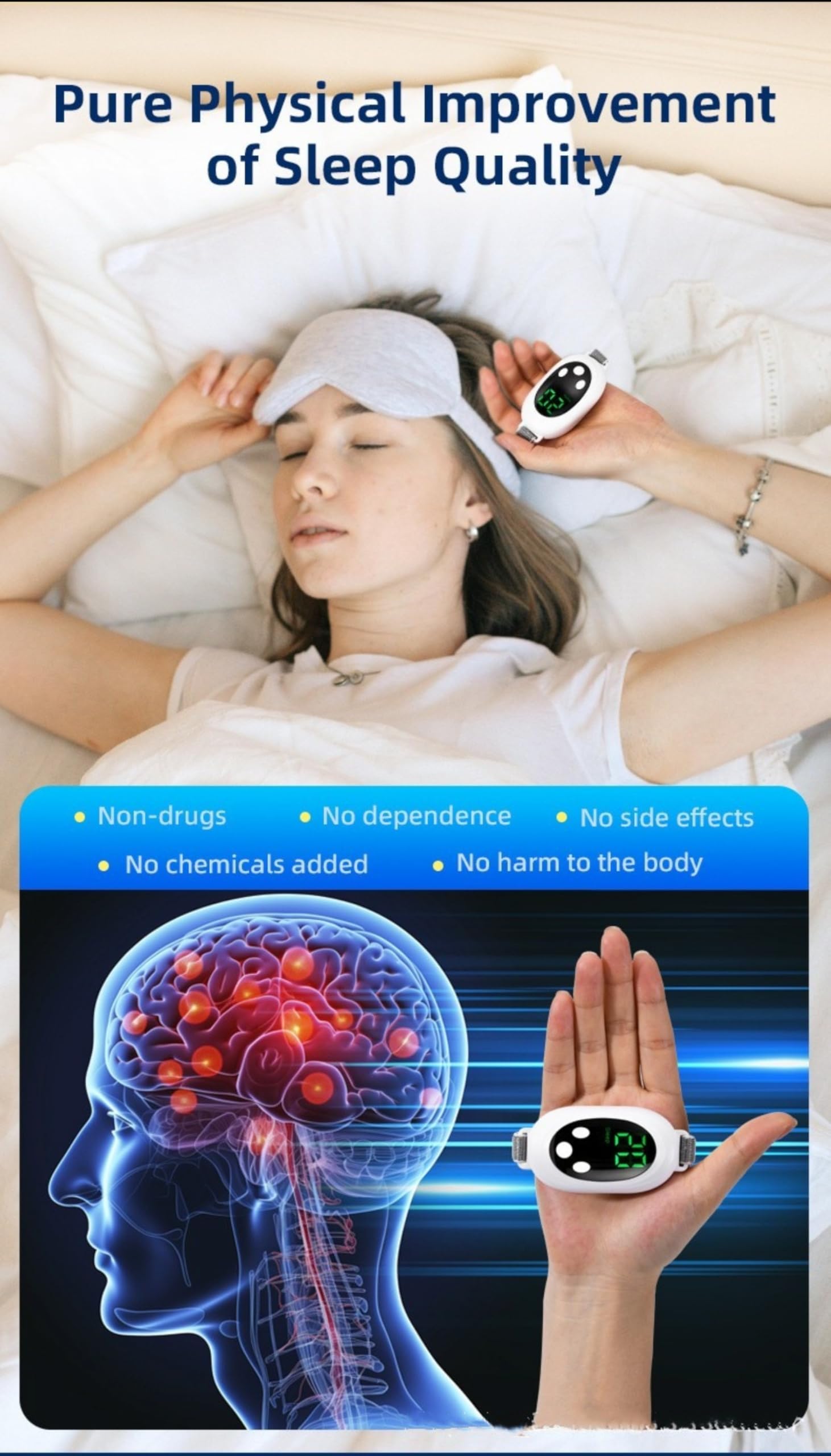 Castrap Sleep Aid Device compact size fits pocket or bag.