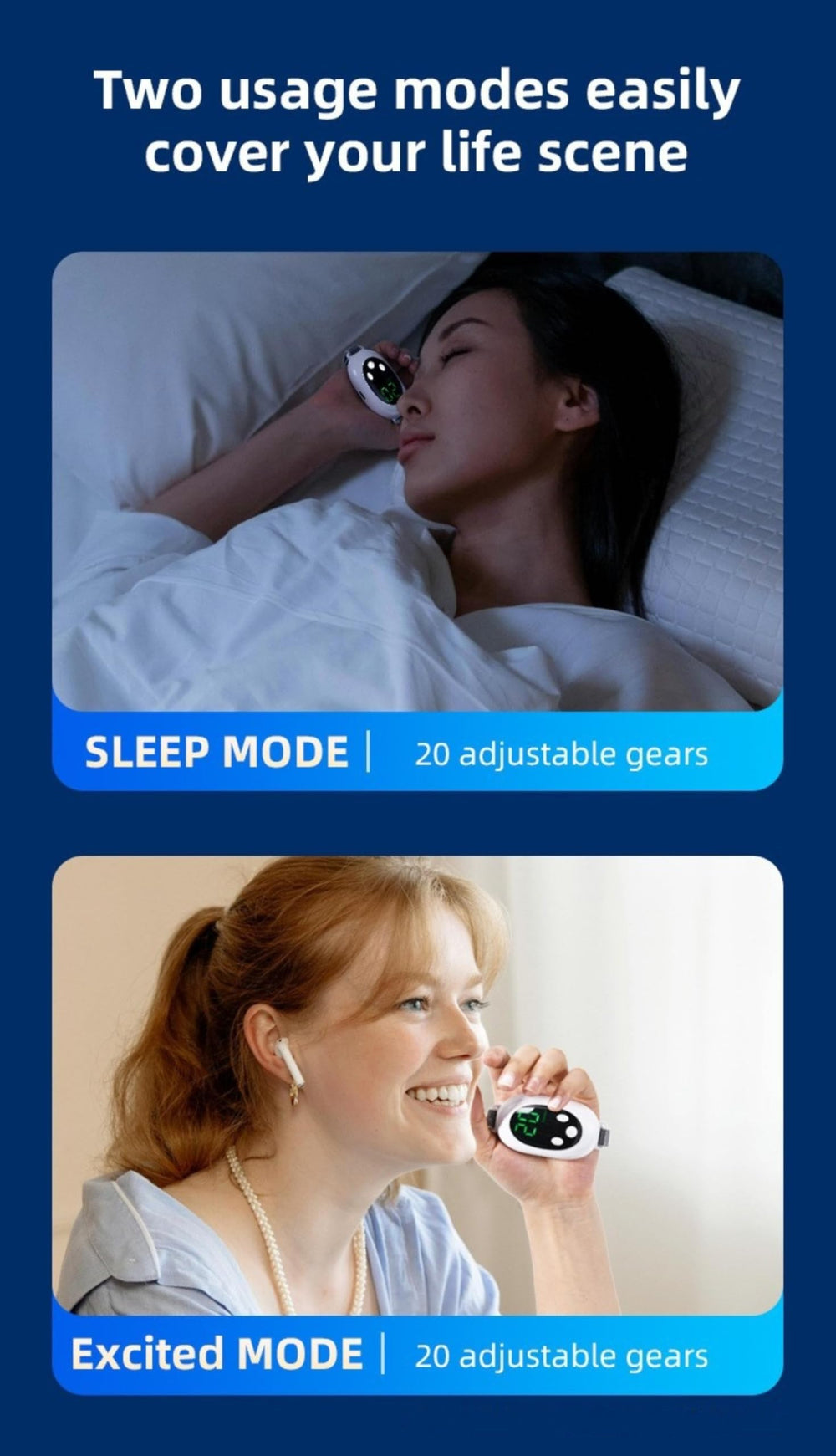 Castrap Sleep Aid Device strap design reduces drops during use.