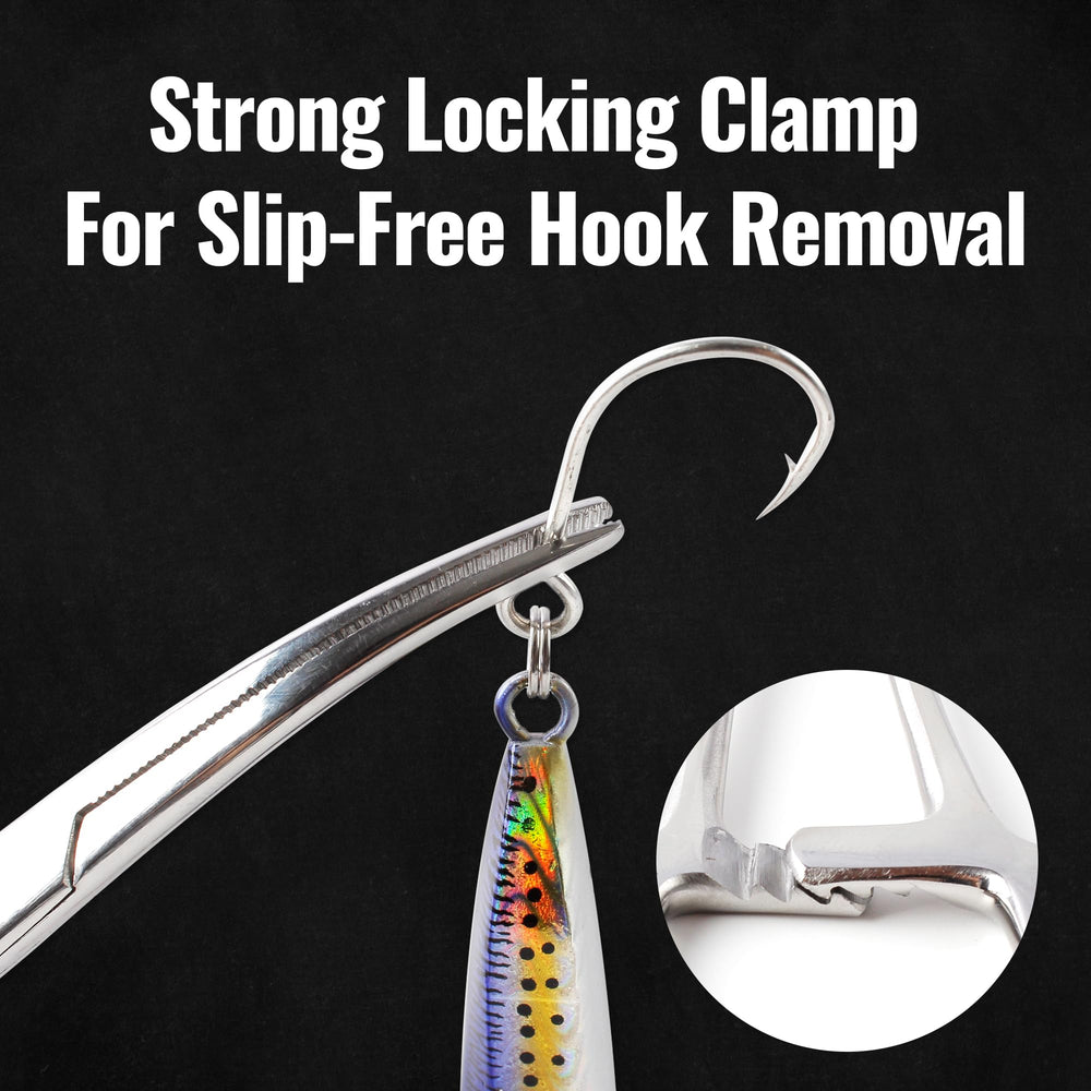 CASTSTRIKE stainless steel hemostat forceps for hook removal