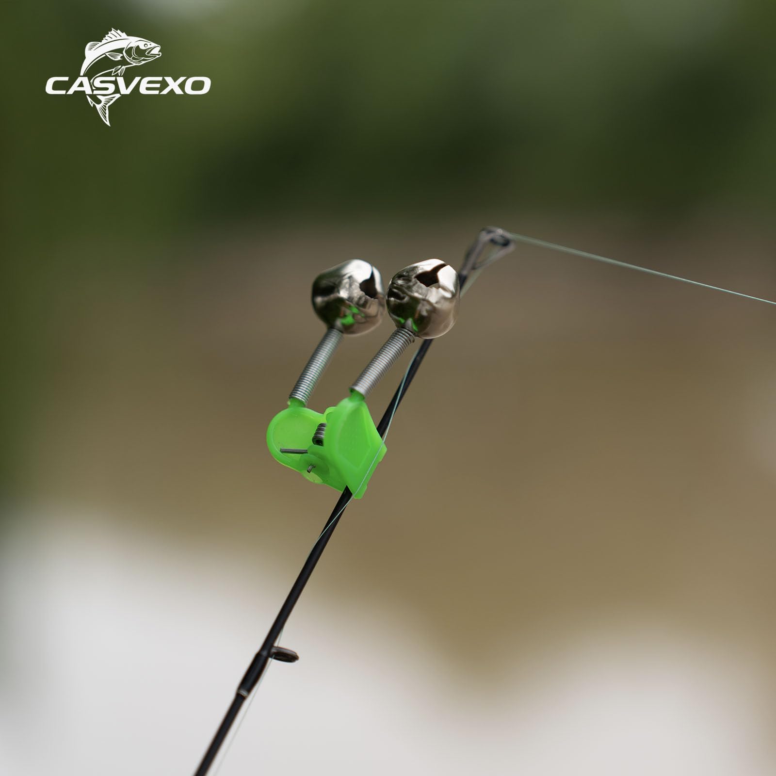 Outdoor bank fishing setup using CASVEXO pole holders
