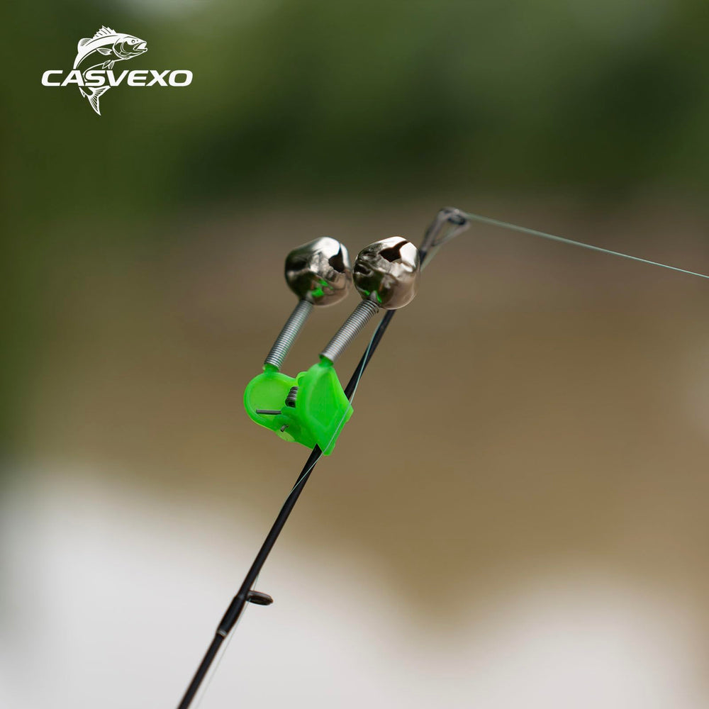 Outdoor bank or pier fishing setup using CASVEXO holders