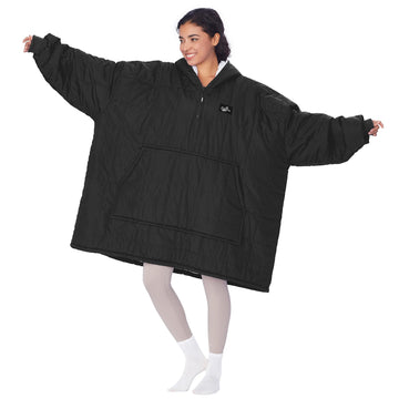 Catalonia outdoor windproof stadium blanket worn in poncho form for chilly games