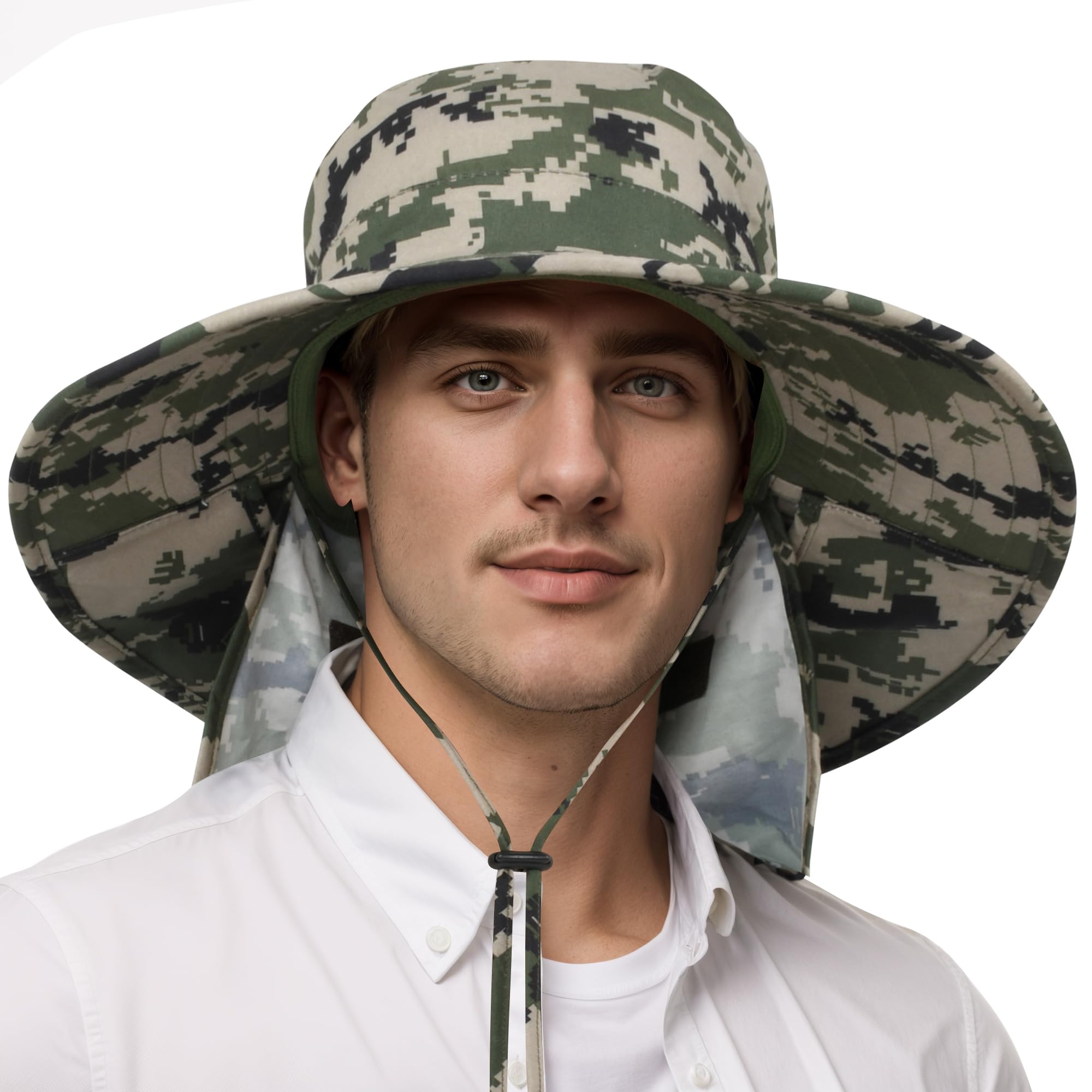 Catalonia Sun Hat for Men - front view with wide 4-inch brim