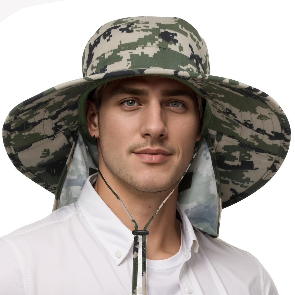 Catalonia Sun Hat for Men - front view with wide 4-inch brim